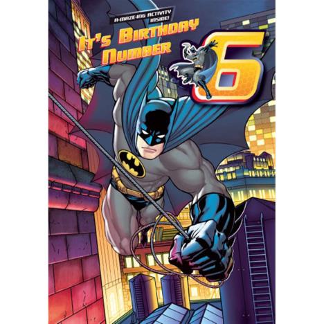 6th Birthday Batman Activity Birthday Card £1.85